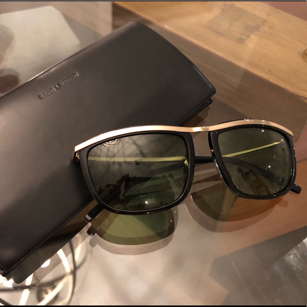 💯 Saint Laurent Black and Gold Sunglasses 😎